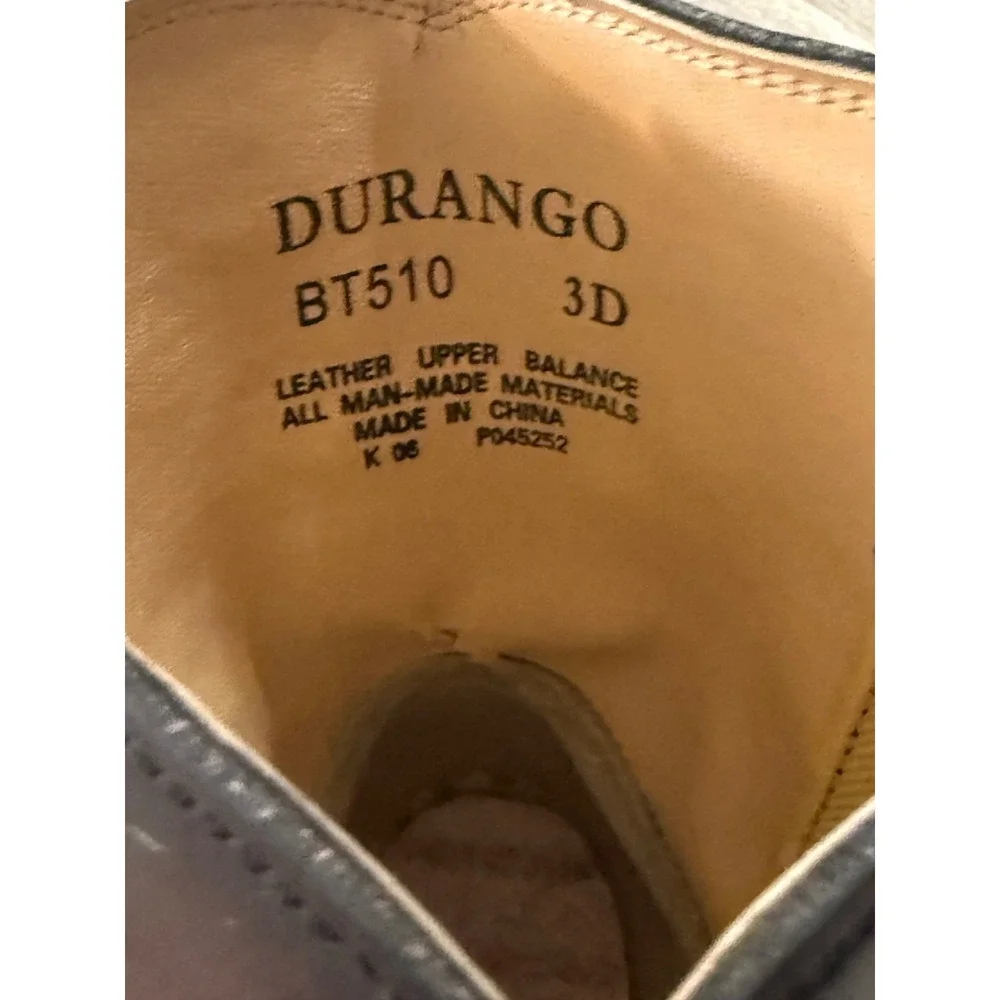 Durango Kids Black Leather‎ Motorcycle Boots with Chain Detail Size 3D